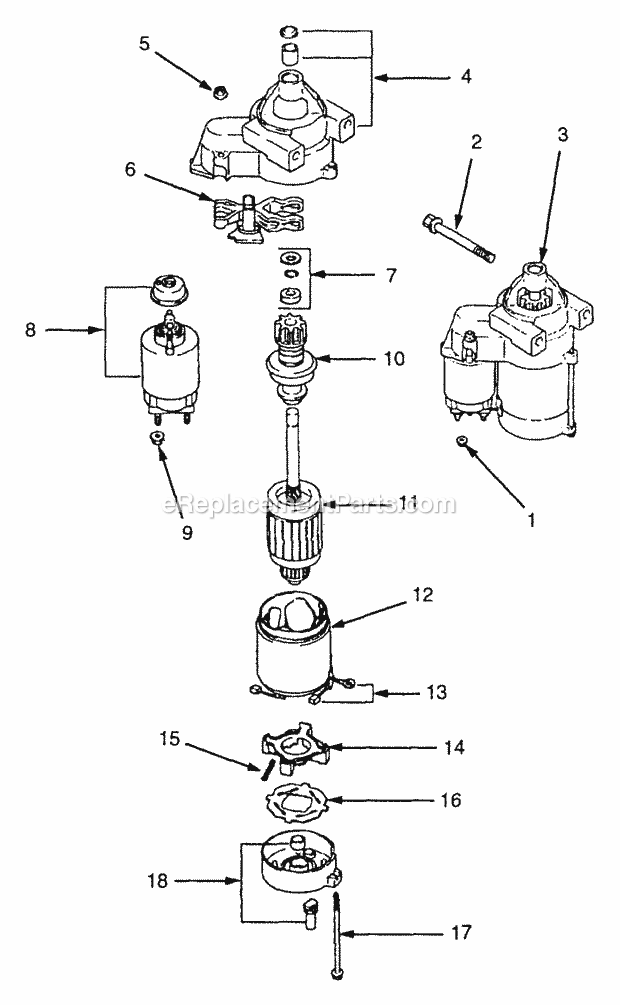 18 Hp Electric Start Diagram and Parts List for Z48 53AC355M100 Cub Cadet Lawn Mower